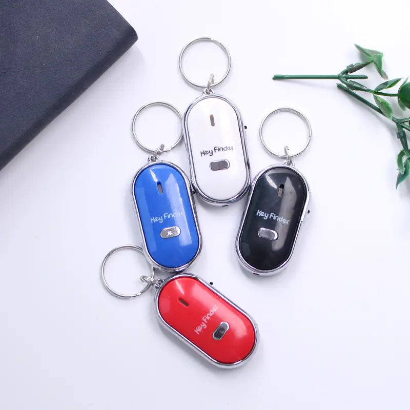 New LED whistle control induction key ring
