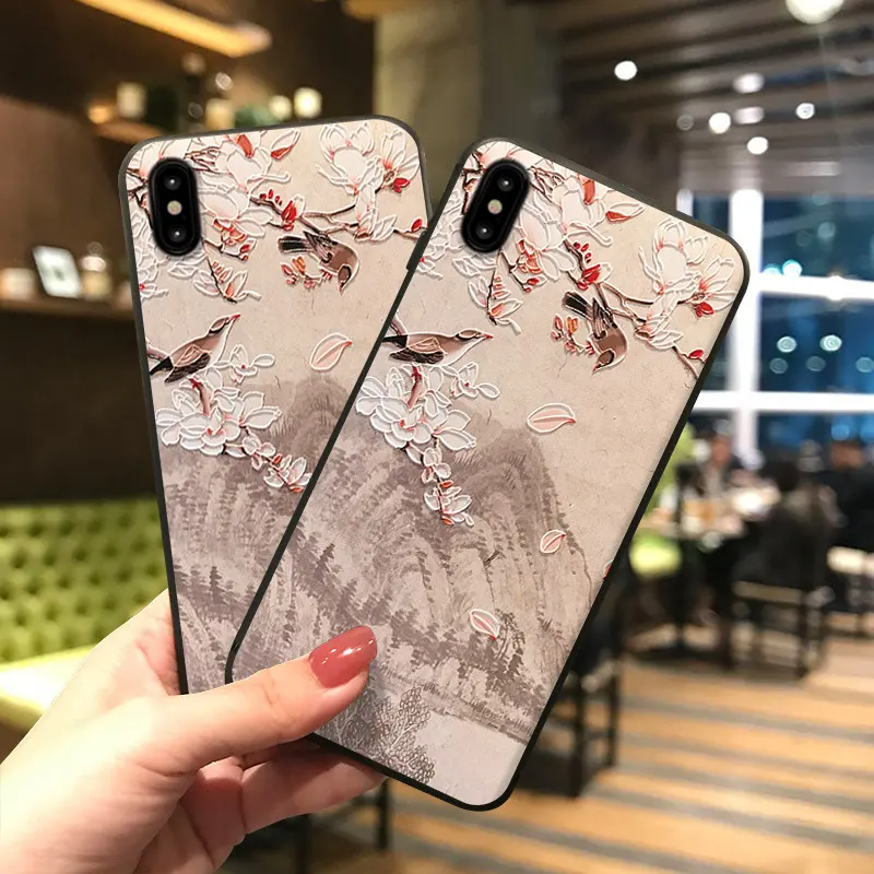 3D Embossed Magpie for Iphone8p Mobile Phone Shell Yanqi