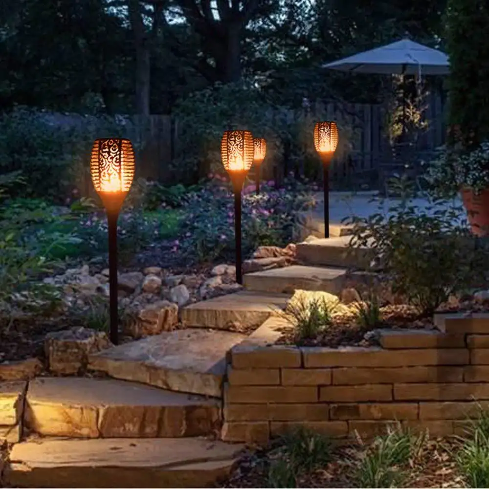 LED Waterproof Solar Torch Light Lamp Outdoor