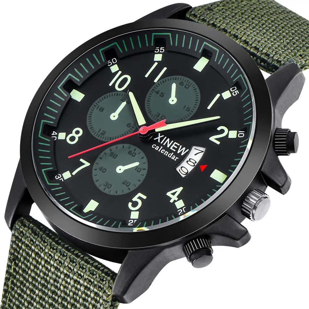 Mens Brand Watches Fashion Nylon Band Military