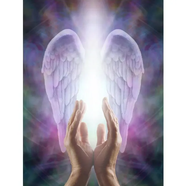 XXL 5D Diamond Painting Prayer Hands With Angel Wings 30X40Cm - Shop at LoveMi