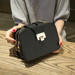 New fashion chain handbags small clip bag Korean version of the slung shoulder bag - Black - View 1