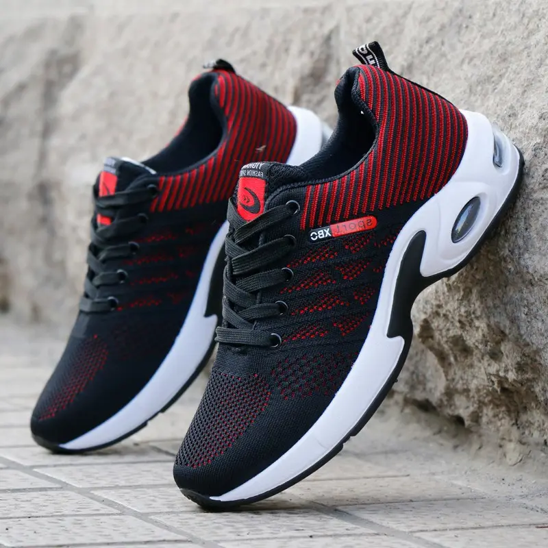 Wild Sports Shoes Men's Flying Woven Running Air Cushion