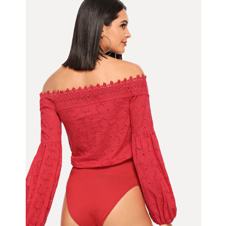 Lace coverall lace lace one-piece shirt