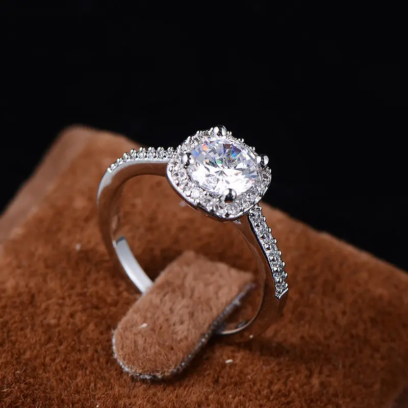 Wedding Rings for Women Silver Color Jewelry