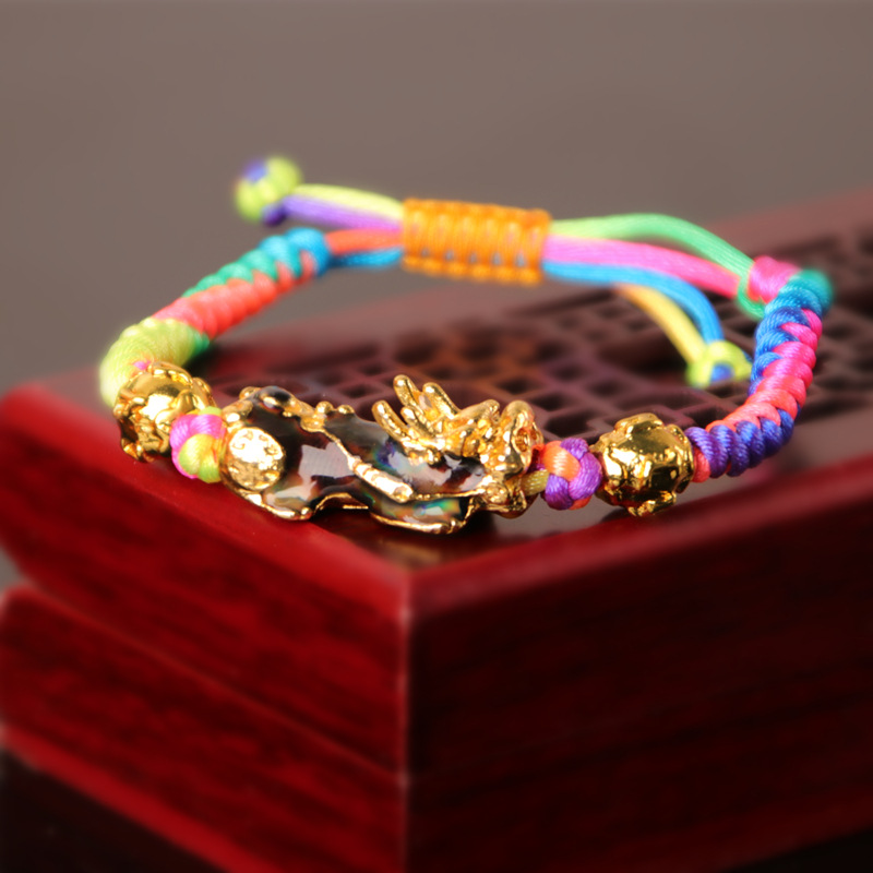 Thermochromic bracelet handmade woven men and women hand rope 3D plating Vietnam Sha Jin