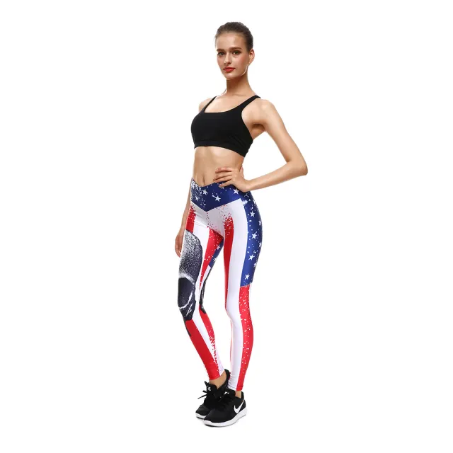 Star vertical strip print ladies slim leggings - Shop at LoveMi