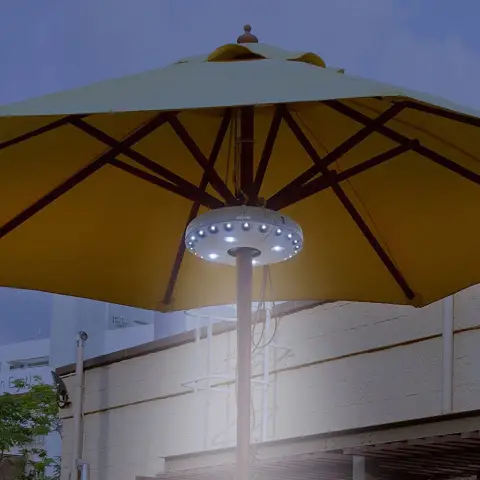 Sun Umbrella Led Light Lamp Top Tent Garden Beach