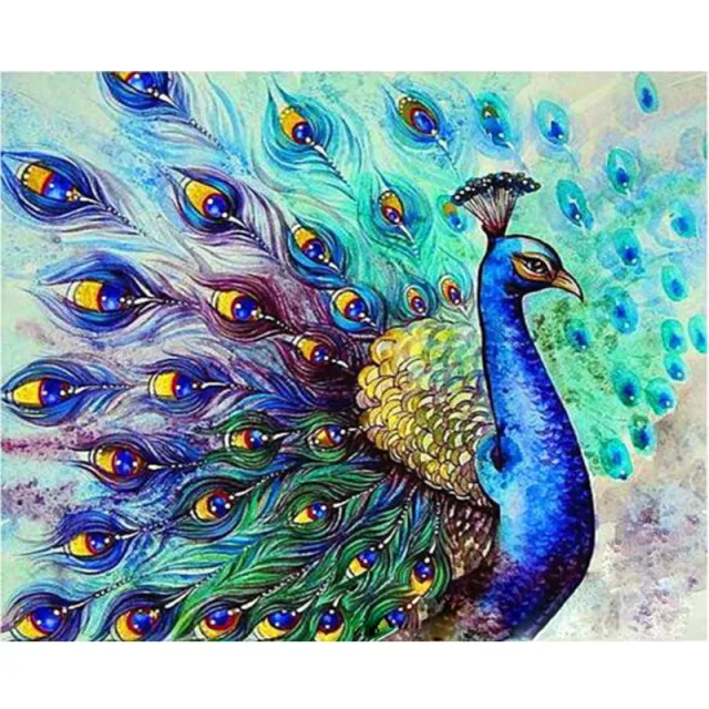 BAISITE Framed Picture DIY Oil Painting By Numbers Painting & Calligraphy Beautiful Animals Modern Picture Home Deco 1091 Peacock Screen - Shop at LoveMi