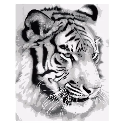 RUOPOTY Frame Tiger Animal DIY Painting Digital Wall Art