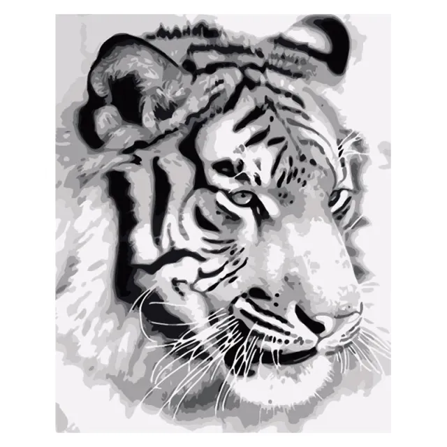 RUOPOTY frame tiger animal DIY painting digital wall art picture acrylic painting home decoration on canvas No Frame - Shop at LoveMi