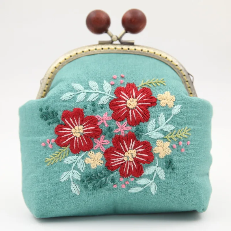 Embroidery DIY Flowers Bags - Blue