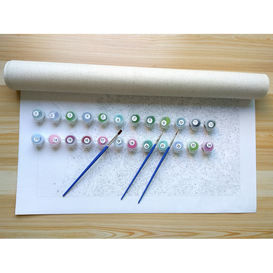 Fish playing water digital painting