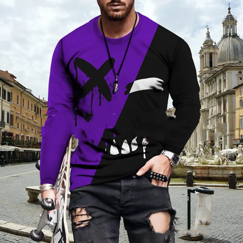 Color Block Printed Tops for Men