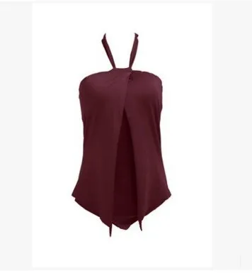 Halter jumpsuit swimsuit - Claret-Xl