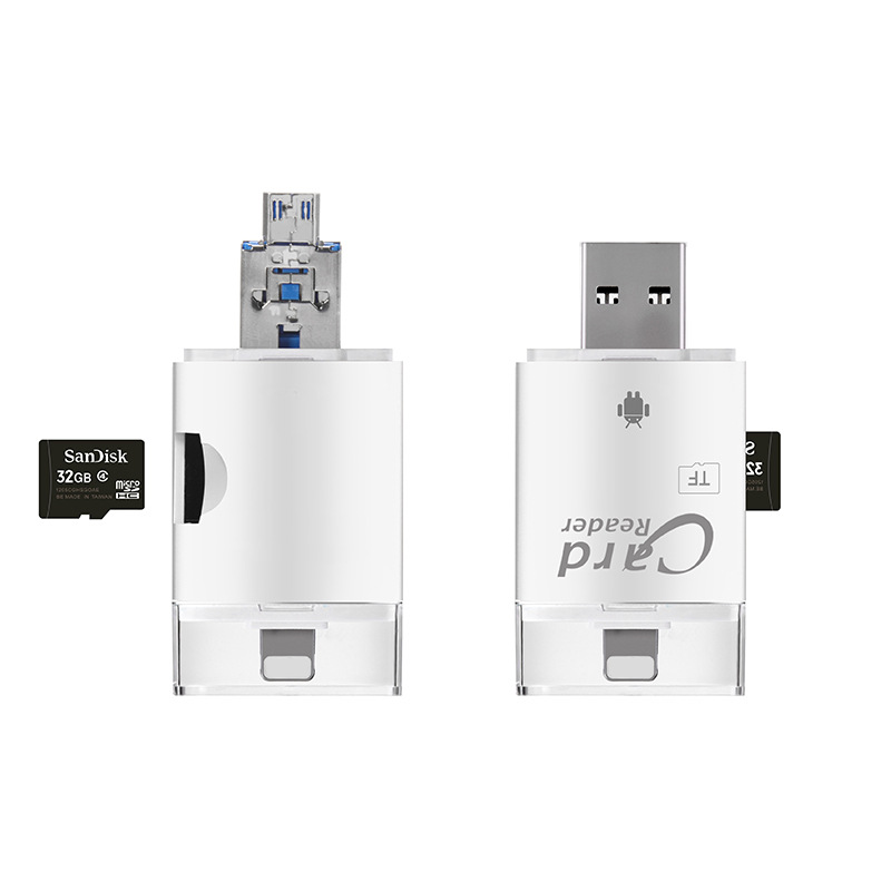 Mobile Phone Card Reader Three-in-one Multi-function OTG Card Reader TF Card Camera SD Card Card Reader