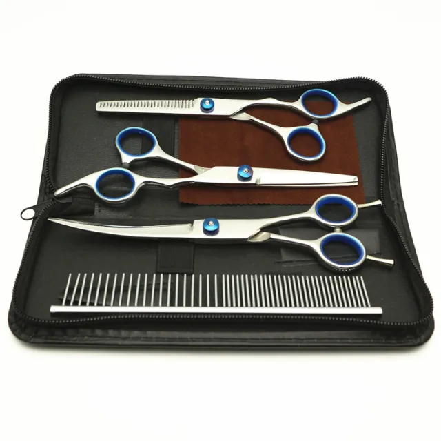 Comb and scissors set dog finishing beauty tools Blue - Shop at LoveMi