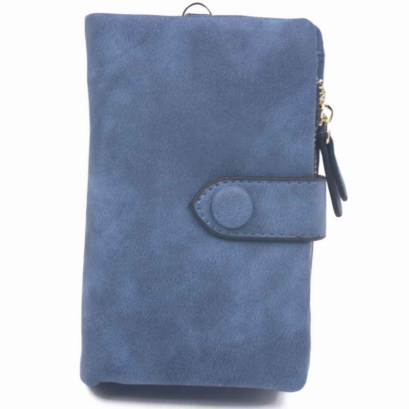 Factory Direct Frosted Purse Female Short Section Korean Student Cute  More Card Lady Wallet Female