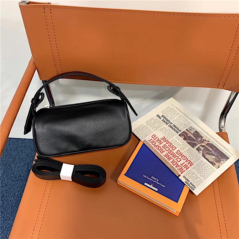 Candy Color Portable Hand Bag Zipper Dumpling Bag One shoulder Diagonal Bag Black - Shop at LoveMi