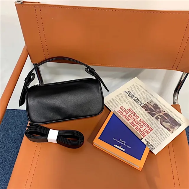 Candy Color Portable Hand Bag Zipper Dumpling Bag One shoulder Diagonal Bag Black - Shop at LoveMi