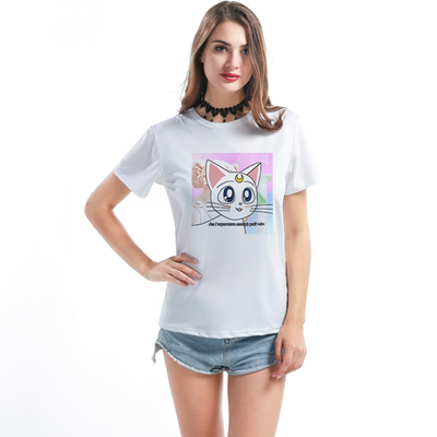 Summer ladies bold creative trend T-shirt Modal Slim short-sleeved slim bf short sleeve