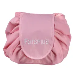 Waterproof Multifunctional Travel Storage Bag Cosmetic Bag Drawstring Travel Storage Makeup Bag Portable Waterproof Toiletry Organiser - Pink - View 1