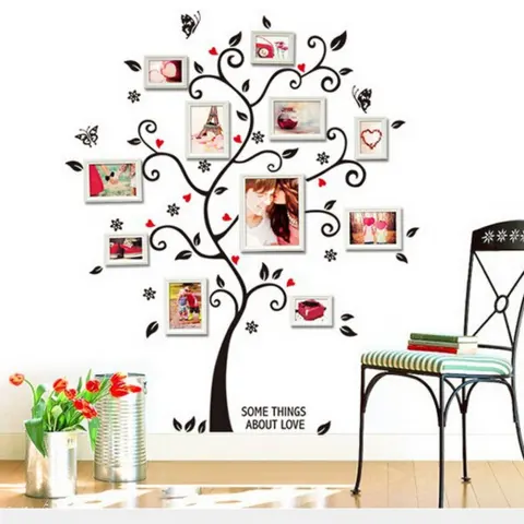 DIY Family Photo Frame Tree Wall Stickers Home Decor