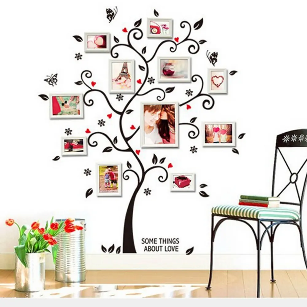 DIY Family Photo Frame Tree Wall Stickers Home Decor