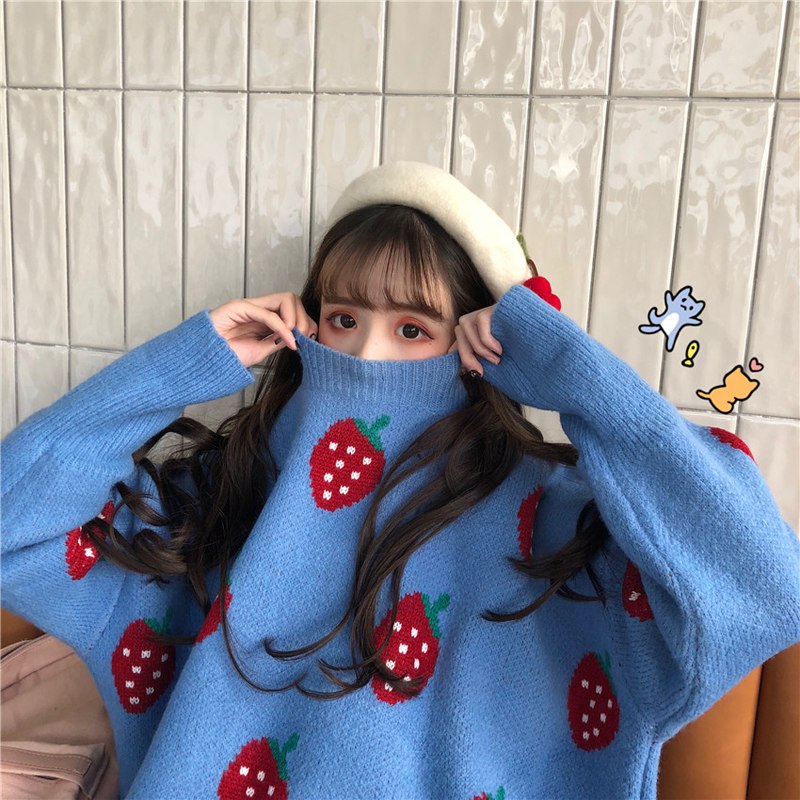 Autumn and winter new Korean version of loose thickening net red Hinged ins super fire sweater female chic students