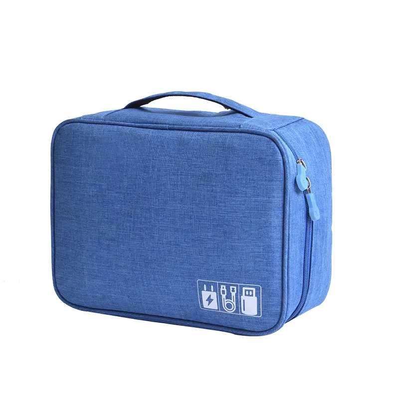 Electronic Storage Bag Cationic Polyester Data Cable Bag Multi-function