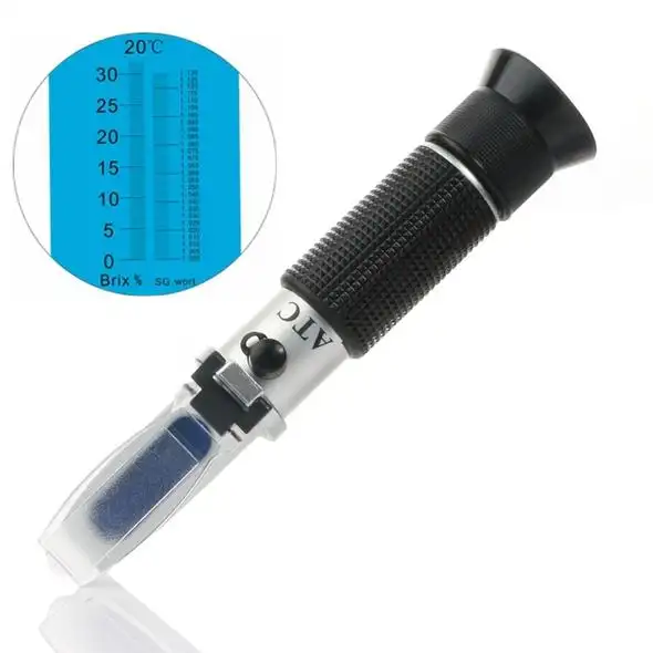 Honey Refractometer For Honey Moisture, Brix And Baume, 3in1 Uses, Brix Scale Range Honey Moisture Tester, With ATC, Ideal For Honey, Maple Syrup, And Molasses
