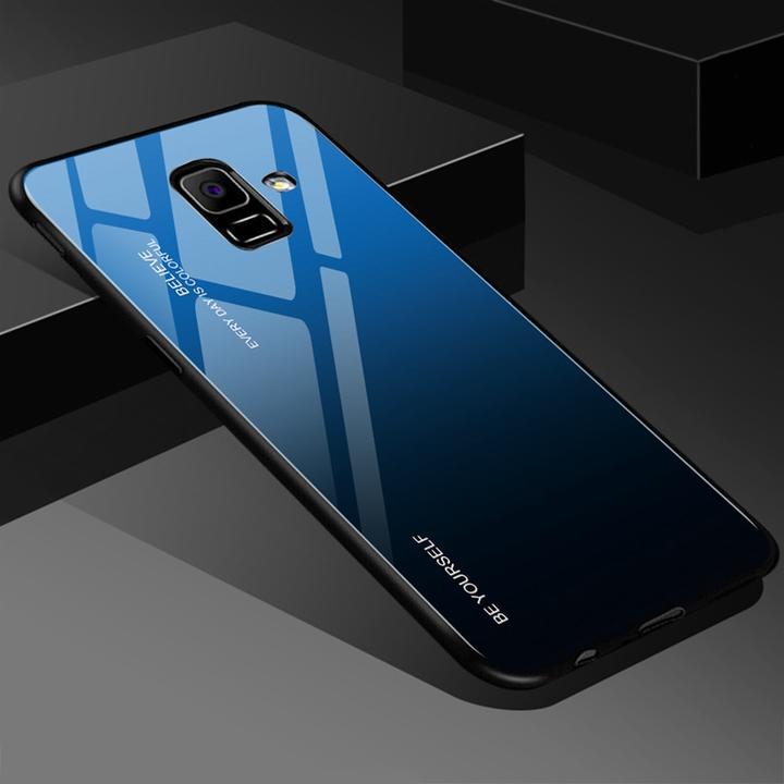 Premium Colorful Gradient Tempered Glass Case For Samsung Galaxy