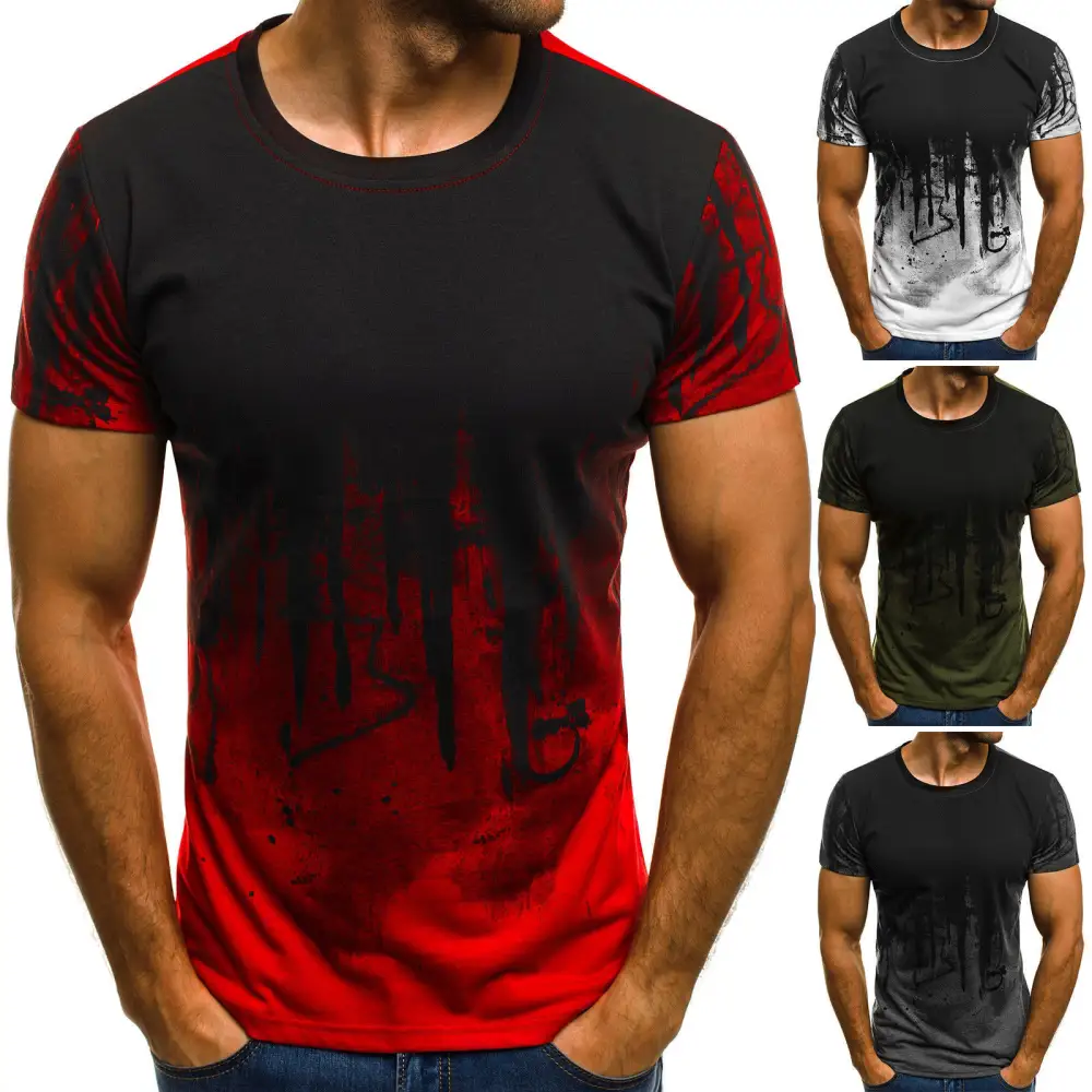 E-BAIHUI Men Fitness Compression T-Shirt Casual Cotton Black