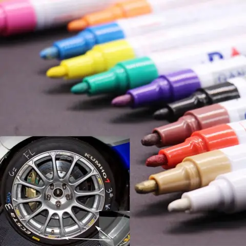 Colorful Waterproof Pen Car Tyre Tire Tread CD Metal