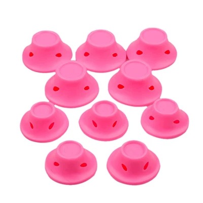 Soft Rubber Magic Hair Care Rollers Silicone Hair Curlers No Heat Hair Styling Tool 25L And 25S Pink - Shop at LoveMi