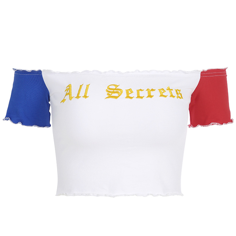 ياقة سرة بتصميم كلمة واحدة