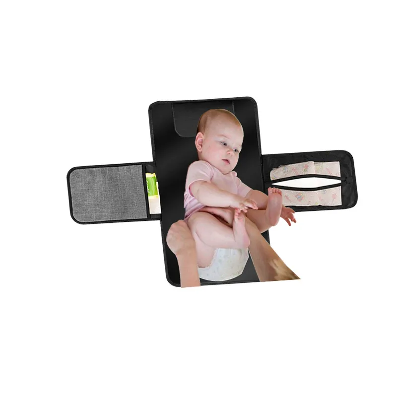 Baby Portable Foldable Washable Compact Travel Nappy Diaper Changing Mat Waterproof Baby Floor Mat Change Play Mat & Storage Bag – image 2