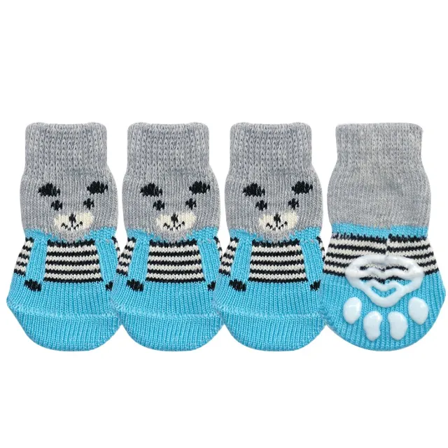 Pet Knit Skid Warm Love Cotton Socks Gray - Shop at LoveMi