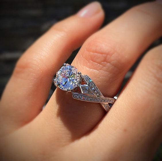 Cross-border explosion accessories wish hot Europe and America ladies ring inlaid zircon couple ring