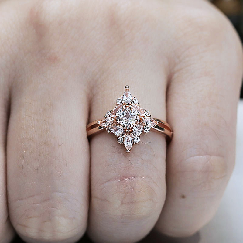 Rose Gold Zircon Ring