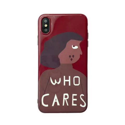 Han Feng Wine Red Personality Girl Phone Case