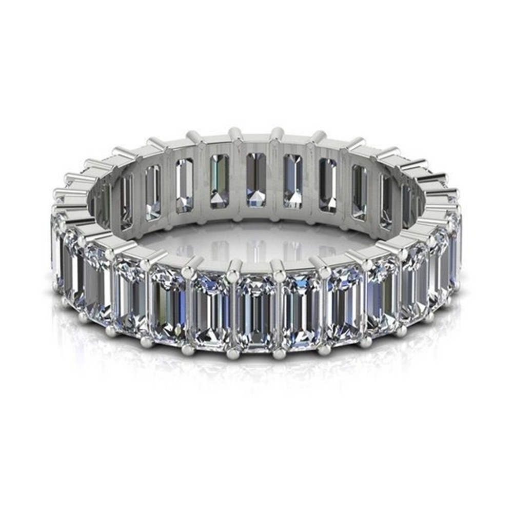 Ladies fashion white gold filled zircon ring