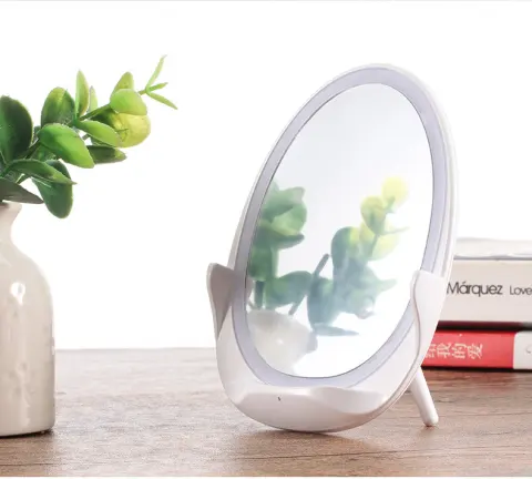Portable Vertical with Fill Light Mirror Wireless Charger