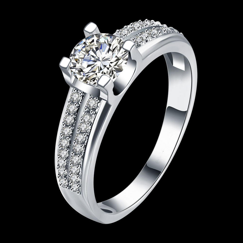 Wish AliExpress couple ring European and American style simple platinum-plated ring Jewelry wholesale manufacturers supply
