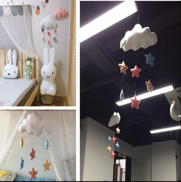 Nordic star cloud DIY hanging wall decorations baby bedroom photography accessories christmas best decor gift baby Mobile hanger ornament – image 3