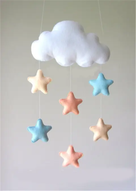 Nordic Star Cloud DIY Hanging Wall Decorations Baby Bedroom