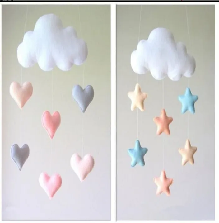 Nordic star cloud DIY hanging wall decorations baby bedroom photography accessories christmas best decor gift baby Mobile hanger ornament – image 4
