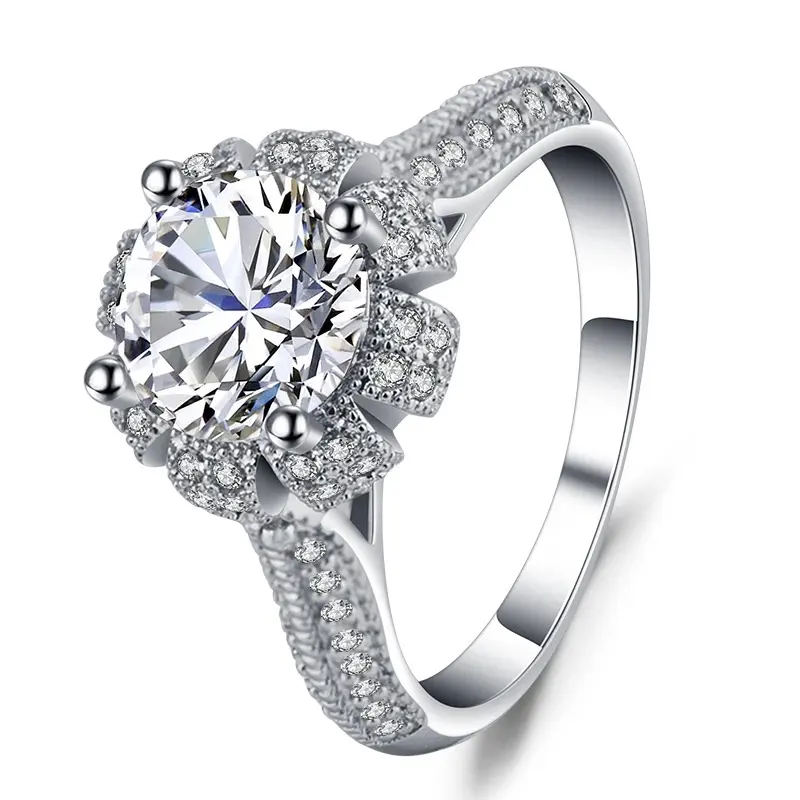 Explosion Jewelry Couples Rings Micro-inlaid Zircon Handmades Creative Style