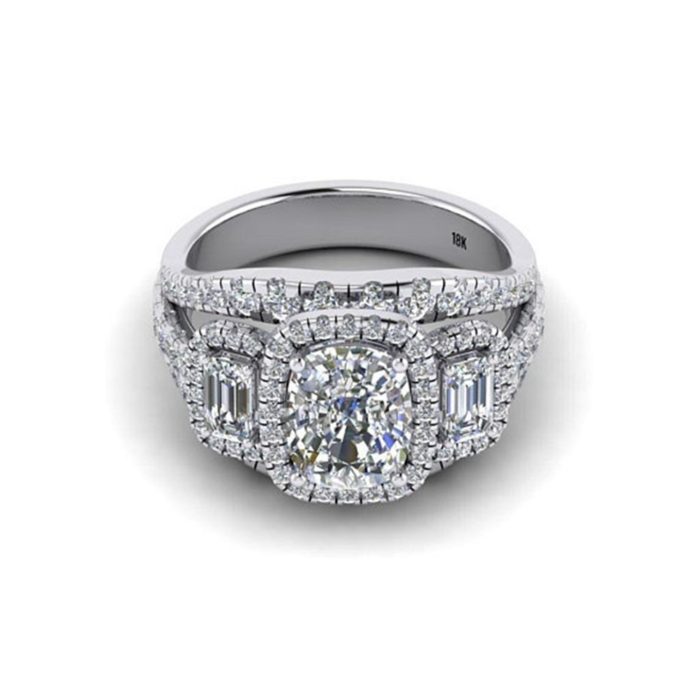 Wish hot cross-border new jewelry Zircon full diamond fashion ladies ring Factory direct spot wholesale