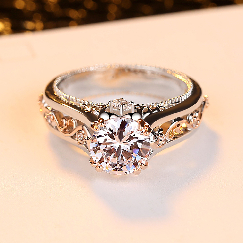 Rose gold-plated color separation ring